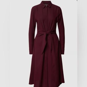 Lauren Ralph Lauren Burgundy Midi Dress